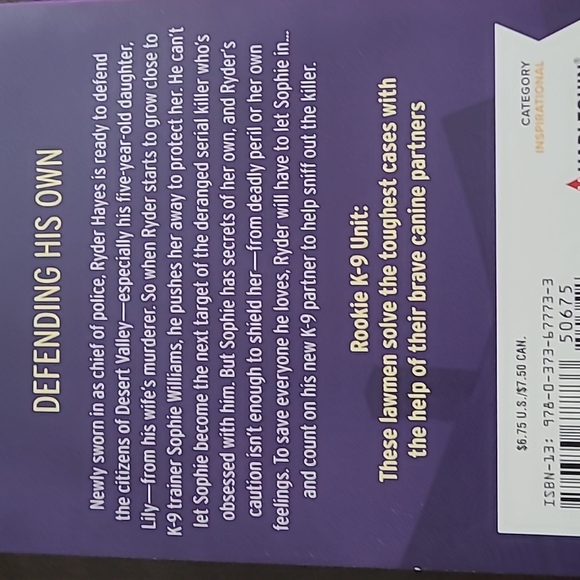 Love Inspired Suspense Rookie K-9 Larger Print 7 Paperback Books - Picture 9 of 12